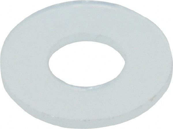 1/4″ Screw Standard Flat Washer: Nylon, Uncoated 0.253″ ID, 3/8″ OD, 0.013″ Thick