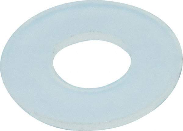 Made in USA - #10 Screw, Grade 6/6 Nylon Standard Flat Washer - 0.2" ID x 0.45" OD, 0.031" Thick, Plain Finish - Best Tool & Supply