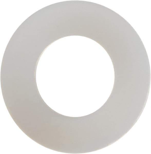 Made in USA - #12 Screw, Grade 6/6 Nylon Standard Flat Washer - 0.24" ID x 0.465" OD, 0.015" Thick, Plain Finish - Best Tool & Supply