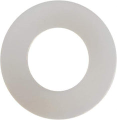 Made in USA - #12 Screw, Grade 6/6 Nylon Standard Flat Washer - 0.24" ID x 0.465" OD, 0.015" Thick, Plain Finish - Best Tool & Supply