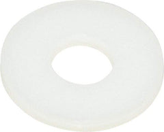 Made in USA - 1/4" Screw, Grade 6/6 Nylon Standard Flat Washer - 0.26" ID x 0.687" OD, 0.062" Thick, Plain Finish - Best Tool & Supply