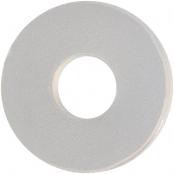 Made in USA - #0 Screw, Grade 6/6 Nylon Standard Flat Washer - 0.068" ID x 0.188" OD, 0.025" Thick, Plain Finish - Best Tool & Supply