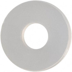 Made in USA - #0 Screw, Grade 6/6 Nylon Standard Flat Washer - 0.068" ID x 0.188" OD, 0.025" Thick, Plain Finish - Best Tool & Supply