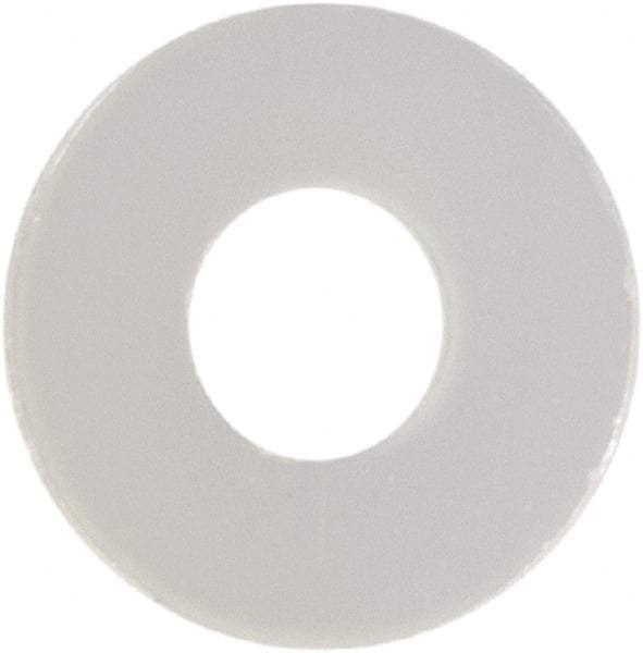 Made in USA - #1 Screw, Grade 6/6 Nylon Standard Flat Washer - 0.084" ID x 0.219" OD, 0.025" Thick, Plain Finish - Best Tool & Supply