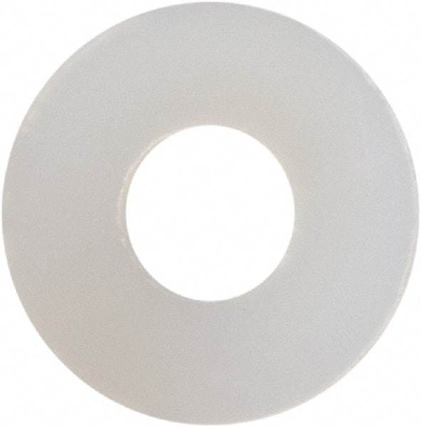 Made in USA - #2 Screw, Grade 6/6 Nylon Standard Flat Washer - 0.094" ID x 1/4" OD, 0.031" Thick, Plain Finish - Best Tool & Supply