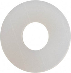 Made in USA - #3 Screw, Grade 6/6 Nylon Standard Flat Washer - 0.109" ID x 0.312" OD, 0.031" Thick, Plain Finish - Best Tool & Supply