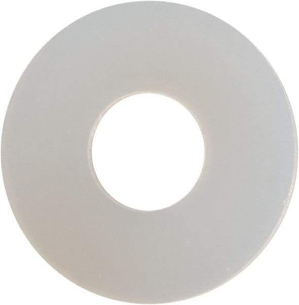 Made in USA - #8 Screw, Grade 6/6 Nylon Standard Flat Washer - 0.188" ID x 1/2" OD, 0.04" Thick, Plain Finish - Best Tool & Supply