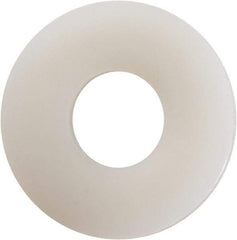 Made in USA - #12 Screw, Grade 6/6 Nylon Standard Flat Washer - 0.234" ID x 5/8" OD, 0.062" Thick, Plain Finish - Best Tool & Supply