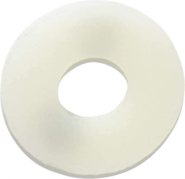 Made in USA - 1/4" Screw, Grade 6/6 Nylon Standard Flat Washer - 0.281" ID x 0.734" OD, 0.062" Thick, Plain Finish - Best Tool & Supply