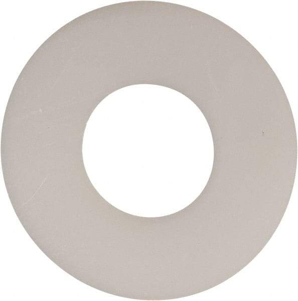 Made in USA - 7/16" Screw, Grade 6/6 Nylon Standard Flat Washer - 0.469" ID x 1-1/8" OD, 0.062" Thick, Plain Finish - Best Tool & Supply