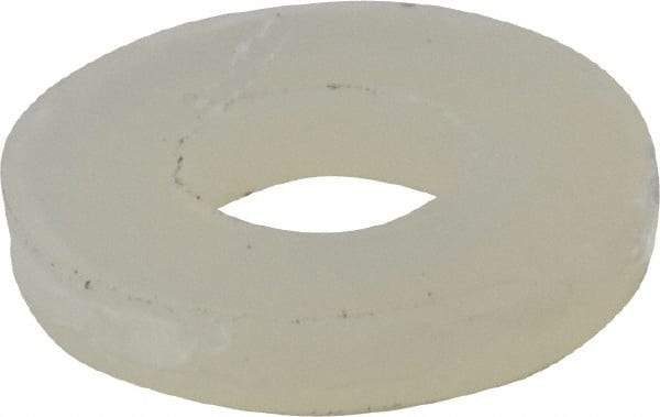 Made in USA - #8 Screw, Grade 6/6 Nylon Standard Flat Washer - 0.173" ID x 3/8" OD, 0.062" Thick, Plain Finish - Best Tool & Supply