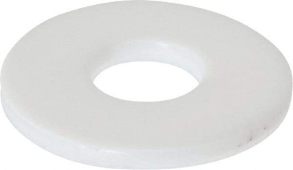 Made in USA - 1/4" Screw, PTFE Standard Flat Washer - 0.281" ID x 0.735" OD, 0.062" Thick, Plain Finish - Best Tool & Supply