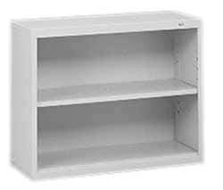 Tennsco - 2 Shelf, 28" High x 34-1/2" Wide Bookcase - 13-1/2" Deep, Steel, Putty - Best Tool & Supply