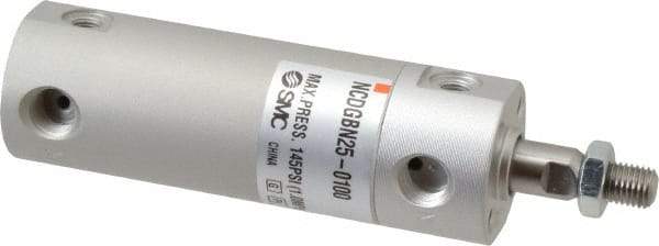 SMC PNEUMATICS - 1" Bore Double Acting Air Cylinder - 1/8 Port, 5/16-24 Rod Thread, 140 Max psi, 40 to 140°F - Best Tool & Supply