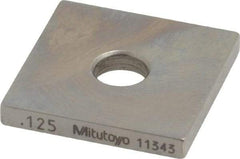 Mitutoyo - 0.125" Square Steel Gage Block - Accuracy Grade 0, Includes Certificate of Inspection - Best Tool & Supply