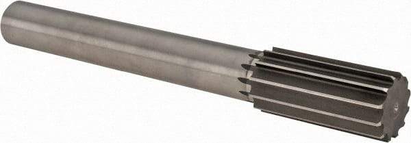 Made in USA - 1-7/8" High Speed Steel 12 Flute Chucking Reamer - Straight Flute, 1-1/2" Straight Shank, 4" Flute Length, 14" OAL - Best Tool & Supply