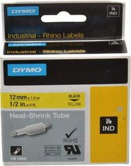 Dymo - 60" Long, Yellow Heat Shrinkable Polyolefin Heat Shrink Tubing - For RhinoPRO 3000 - Best Tool & Supply