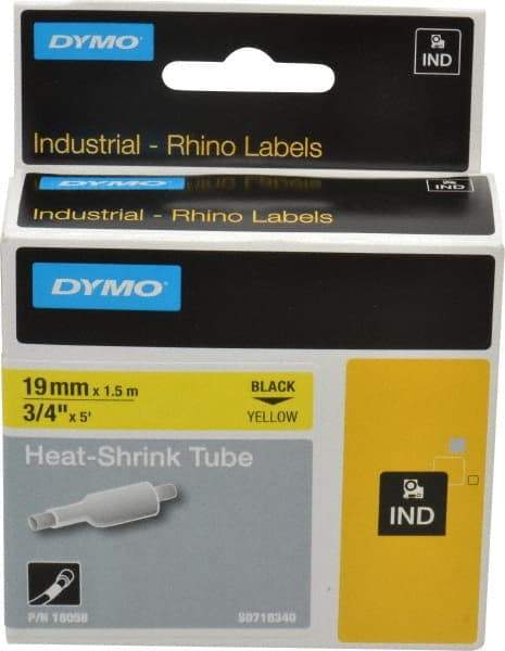 Dymo - 60" Long, Yellow Heat Shrinkable Polyolefin Heat Shrink Tubing - For RhinoPRO 3000 - Best Tool & Supply