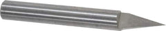 Onsrud - 30° Incl Angle, 1/4" Shank Diam, 2" OAL, 0.005" Cut Diam, Conical Engraving Cutter - 1/2" LOC, 0.005" Tip Diam, 1 Flute, Right Hand Cut, Solid Carbide, Uncoated - Best Tool & Supply