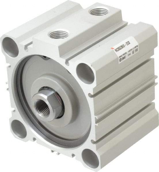 SMC PNEUMATICS - 1" Stroke x 3-1/4" Bore Double Acting Air Cylinder - 3/8 Port, 5/8-18 Rod Thread, 145 Max psi, 15 to 160°F - Best Tool & Supply