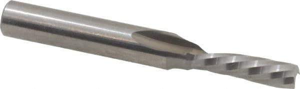 Onsrud - 3/16" Cutting Diam x 5/8" Length of Cut, 1 Flute, Downcut Spiral Router Bit - Uncoated, Right Hand Cut, Solid Carbide, 2" OAL x 1/4" Shank Diam, Single Edge, 21° Helix Angle - Best Tool & Supply