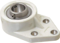 Value Collection - 1" ID, 1-3/8" OAL x 4-9/16" OAH 3 Bolt Flange Mounted Bearing - 1,764 Lb Static Cap, 3,147 Lb Dyn Cap, 1-5/8" Btw Mnt Hole Ctrs, Stainless Steel - Best Tool & Supply