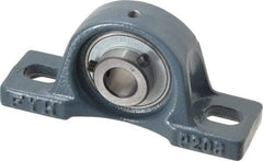 Value Collection - 5/8" ID, 2-3/8" OAW x 5" OAL x 2-3/8" OAH High Temperature Ball Bearing Pillow Block - 1,650 Lb Static Cap, 2,830 Lb Dyn Cap, 3-3/4" Btw Mnt Hole Ctrs, 1-3/16" Base-to-Ctr Ht, Cast Iron - Best Tool & Supply