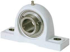 Value Collection - 3/4" ID, 31mm OAL x 2-19/32" OAH Pillow Block - 1,495 Lb Static Cap, 2,877 Lb Dyn Cap, 3-3/4" Btw Mnt Hole Ctrs, SS Thermoplastic - Best Tool & Supply