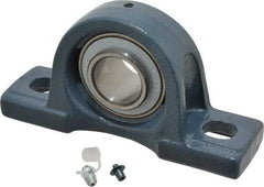 Value Collection - 1-1/4" ID, 3-5/16" OAW x 6-1/2" OAL x 3-5/16" OAH High Temperature Ball Bearing Pillow Block - 2,500 Lb Static Cap, 4,300 Lb Dyn Cap, 4-3/4" Btw Mnt Hole Ctrs, 1-11/16" Base-to-Ctr Ht, Cast Iron - Best Tool & Supply