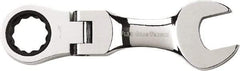 GearWrench - 11/16" 12 Point Flexhead Combination Wrench - Chrome Vanadium Steel, Full Polish Finish - Best Tool & Supply