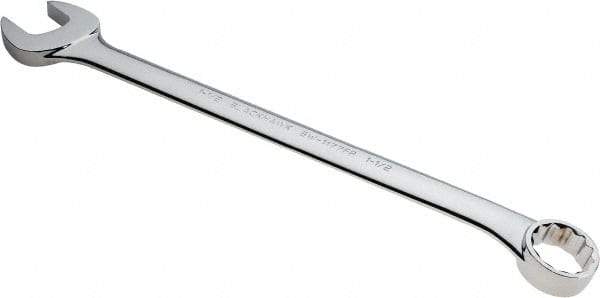 Blackhawk by Proto - 1-1/2" 12 Point Offset Combination Wrench - 15° Offset Angle, 20-1/8" OAL, Steel, Chrome Finish - Best Tool & Supply