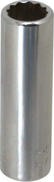 Blackhawk by Proto - 3/8", 1/4" Drive, Deep Hand Socket - 12 Points, 2" OAL, Chrome Finish - Best Tool & Supply