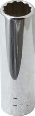 Blackhawk by Proto - 1/4" Drive, Deep Hand Socket - 12 Points, 1-15/16" OAL, Chrome Finish - Best Tool & Supply