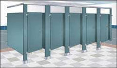 Bradley - Washroom Partition Steel Pilaster - 4 Inch Wide x 79-13/16 Inch High, ADA Compliant Stall Compatibility, Warm Gray - Best Tool & Supply