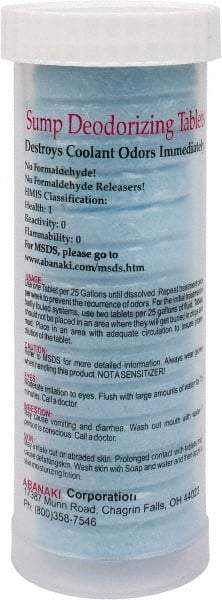 Abanaki - 16 oz Tube Deodorizing Tablet - 25 Gallon Volume Capacity - Best Tool & Supply