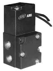 ARO/Ingersoll-Rand - 1/8", 4-Way Stacking Solenoid Valve with Speed Control - 12 VDC, 0.2 CV Rate, 2.4" High - Best Tool & Supply