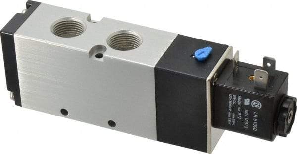 ARO/Ingersoll-Rand - 3/8", 4-Way 2-Position Maxair Stacking Solenoid Valve - 24 VDC, 1.65 CV Rate, 1.81" High - Best Tool & Supply