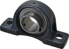 Value Collection - 1-15/16" ID, 4-7/16" OAW x 8-1/8" OAL x 4-7/16" OAH High Temperature Ball Bearing Pillow Block - 5,120 Lb Static Cap, 7,700 Lb Dyn Cap, 6-1/4" Btw Mnt Hole Ctrs, 2-1/4" Base-to-Ctr Ht, Cast Iron - Best Tool & Supply