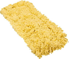 Rubbermaid - 24" Long x 5" Wide Yarn Blend Dust Mop Head - Envelope Connection, Yellow, Looped Head - Best Tool & Supply