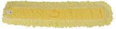 Rubbermaid - 48" Long x 5" Wide Yarn Blend Dust Mop Head - Envelope Connection, Yellow, Looped Head - Best Tool & Supply