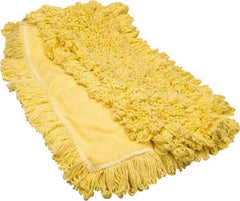 Rubbermaid - 60" Long x 5" Wide Yarn Blend Dust Mop Head - Envelope Connection, Yellow, Looped Head - Best Tool & Supply