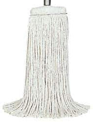 Rubbermaid - White Head Band, Large Rayon Cut End Mop Head - 4 Ply, Screw On Connection, Use for Finishing - Best Tool & Supply