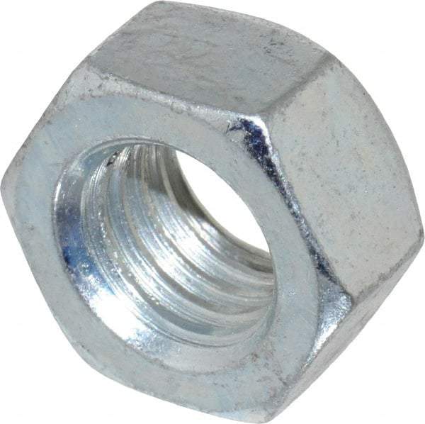 Value Collection - 5/8-11 UNC Grade C Hex Lock Nut with Distorted Thread - 15/16" Width Across Flats, 35/64" High, Cadmium Clear-Plated Finish - Best Tool & Supply