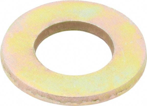 Value Collection - 1/2" Screw, Grade 8 Steel SAE Flat Washer - 17/32" ID x 1-1/16" OD, 3/32" Thick, Zinc Yellow Dichromate Finish - Best Tool & Supply