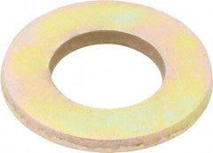 Value Collection - 1/2" Screw, Grade 8 Steel SAE Flat Washer - 17/32" ID x 1-1/16" OD, 3/32" Thick, Zinc Yellow Dichromate Finish - Best Tool & Supply