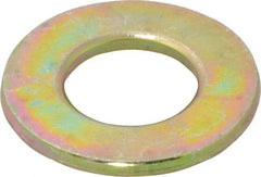 Value Collection - 5/8" Screw, Grade 8 Steel SAE Flat Washer - 21/32" ID x 1-5/16" OD, 3/32" Thick, Zinc Yellow Dichromate Finish - Best Tool & Supply