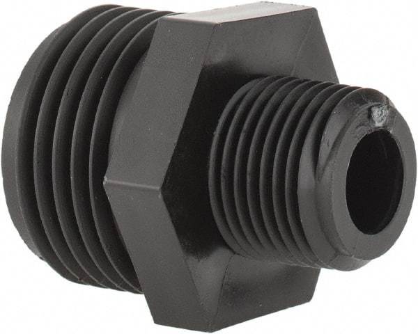 Green Leaf - 3/4 MGHT & 3/8 MPT Garden Hose Adapter - Polypropylene, Male Hose to Male Pipe Connector - Best Tool & Supply