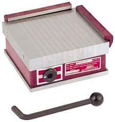 Suburban Tool - Standard Pole Square Permanent Magnetic Block Chuck - 6" Long x 6" Wide x 2-5/8" High, Ceramic - Best Tool & Supply