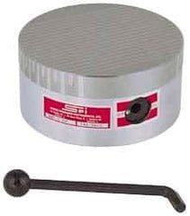 Suburban Tool - Fine Pole Round Permanent Magnetic Rotary Chuck - 6-1/4" Wide x 2-15/16" High, Ceramic - Best Tool & Supply