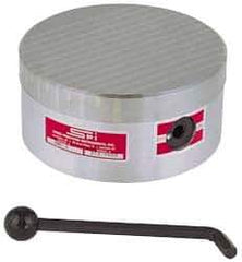 Suburban Tool - Standard Pole Round Permanent Magnetic Rotary Chuck - 6-1/4" Wide x 3" High, Ceramic - Best Tool & Supply